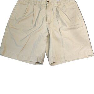 Brooks Brothers Mens Golf Shorts Size 35 x 9‎ Tan Flat Front Stretch Active Wear